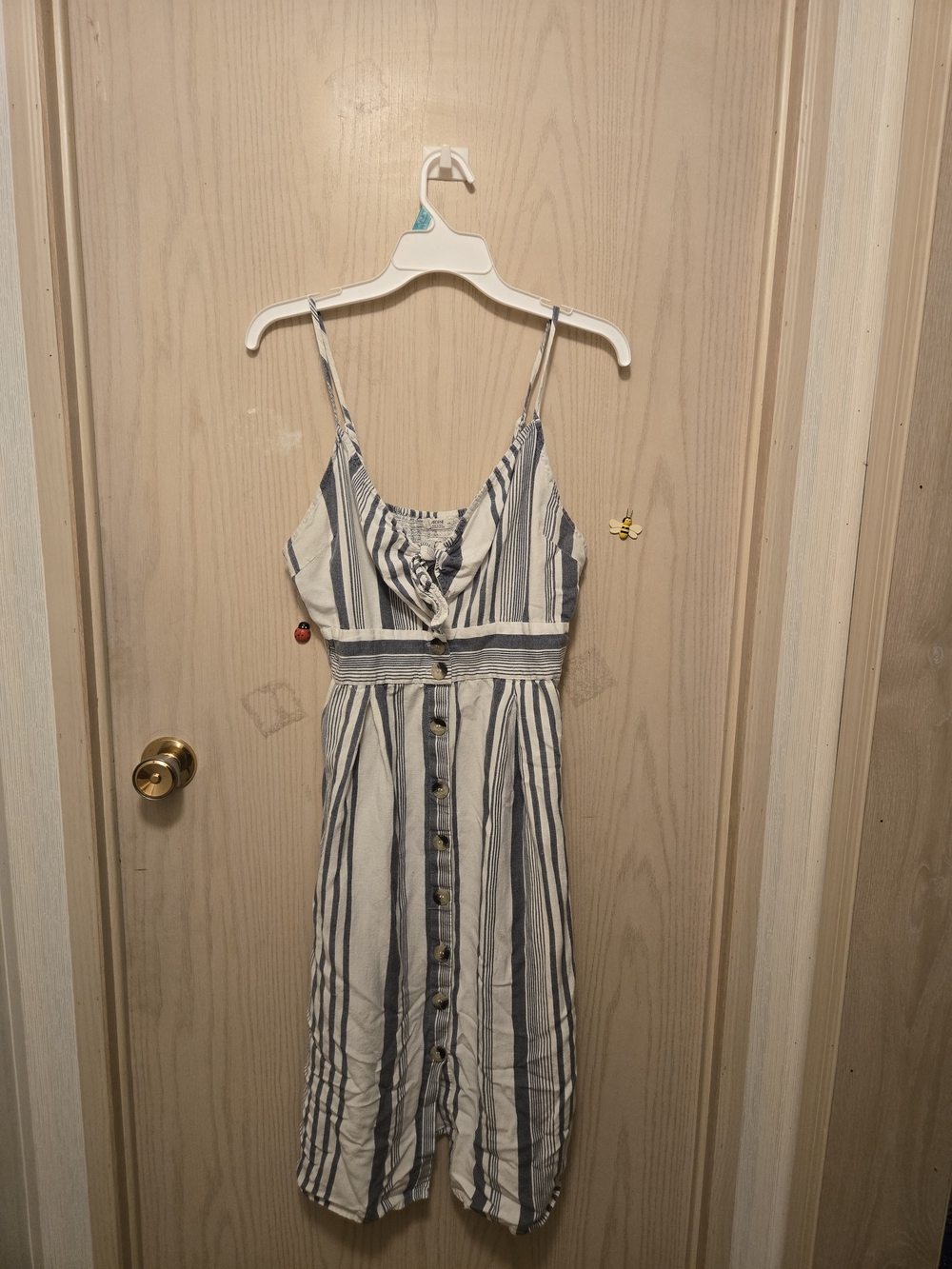 Striped Blue and White Button-Front Summer Dress - Ardene